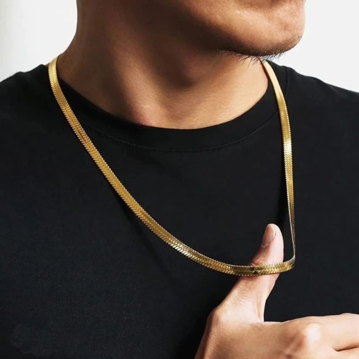 Fashionable Rounded Snake Chain Necklace-FashionAble Snake Chain For Men