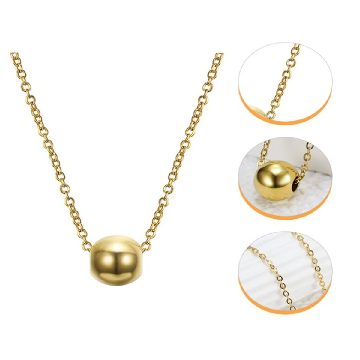 Fashion Sweet Pearl Ball Droplets Chain Pendant Necklace