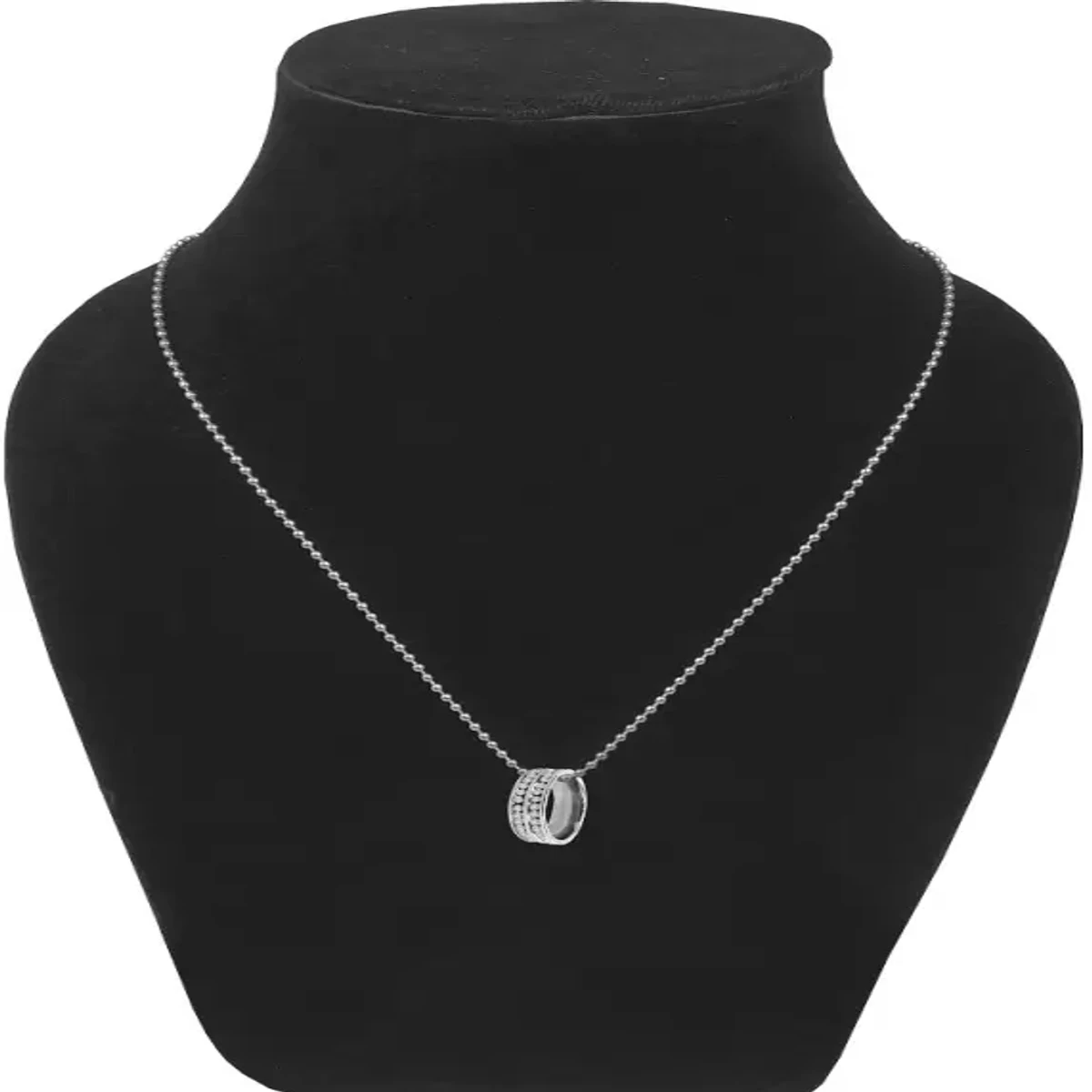 Silver Stylish Chain & Ring Locket For Men