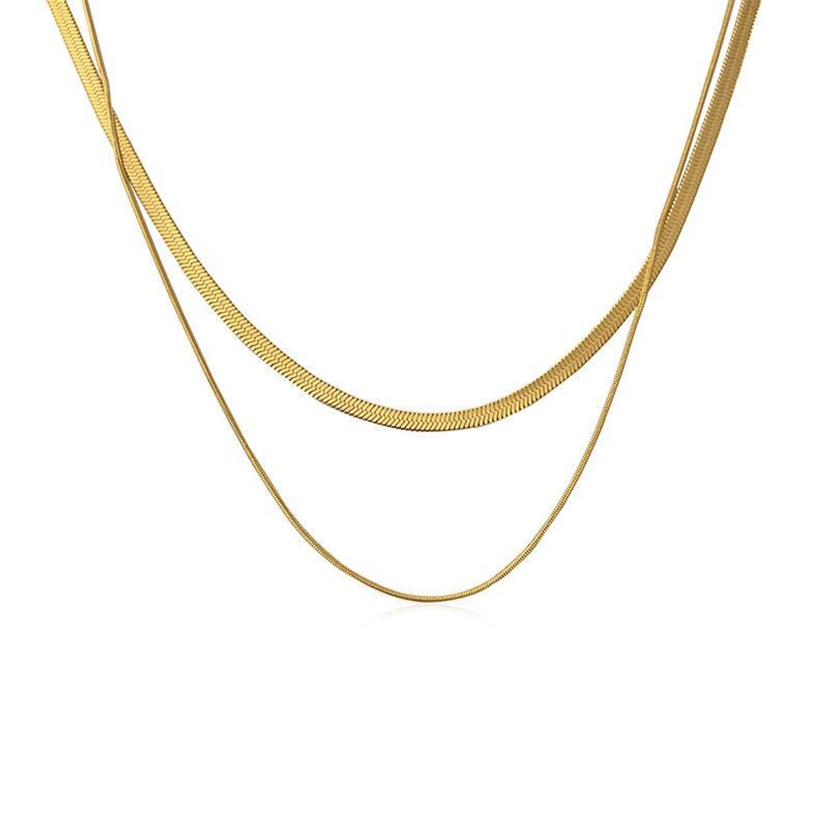 Luxury & Minimalist Flat Snake Chain Necklace