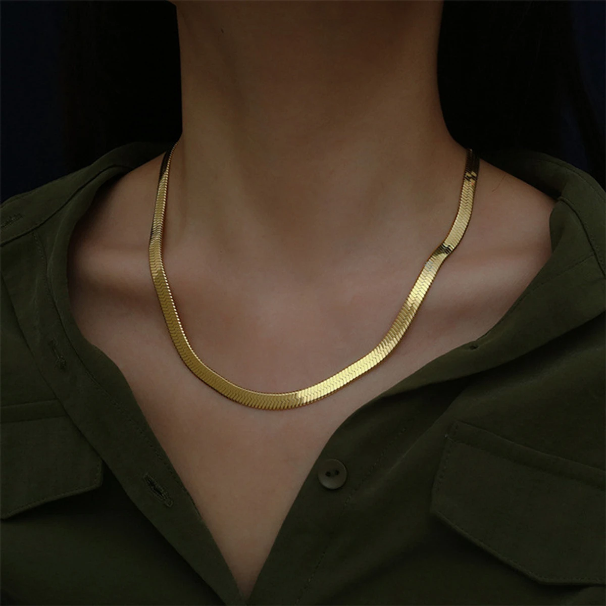 Simple Snake Necklace For Women