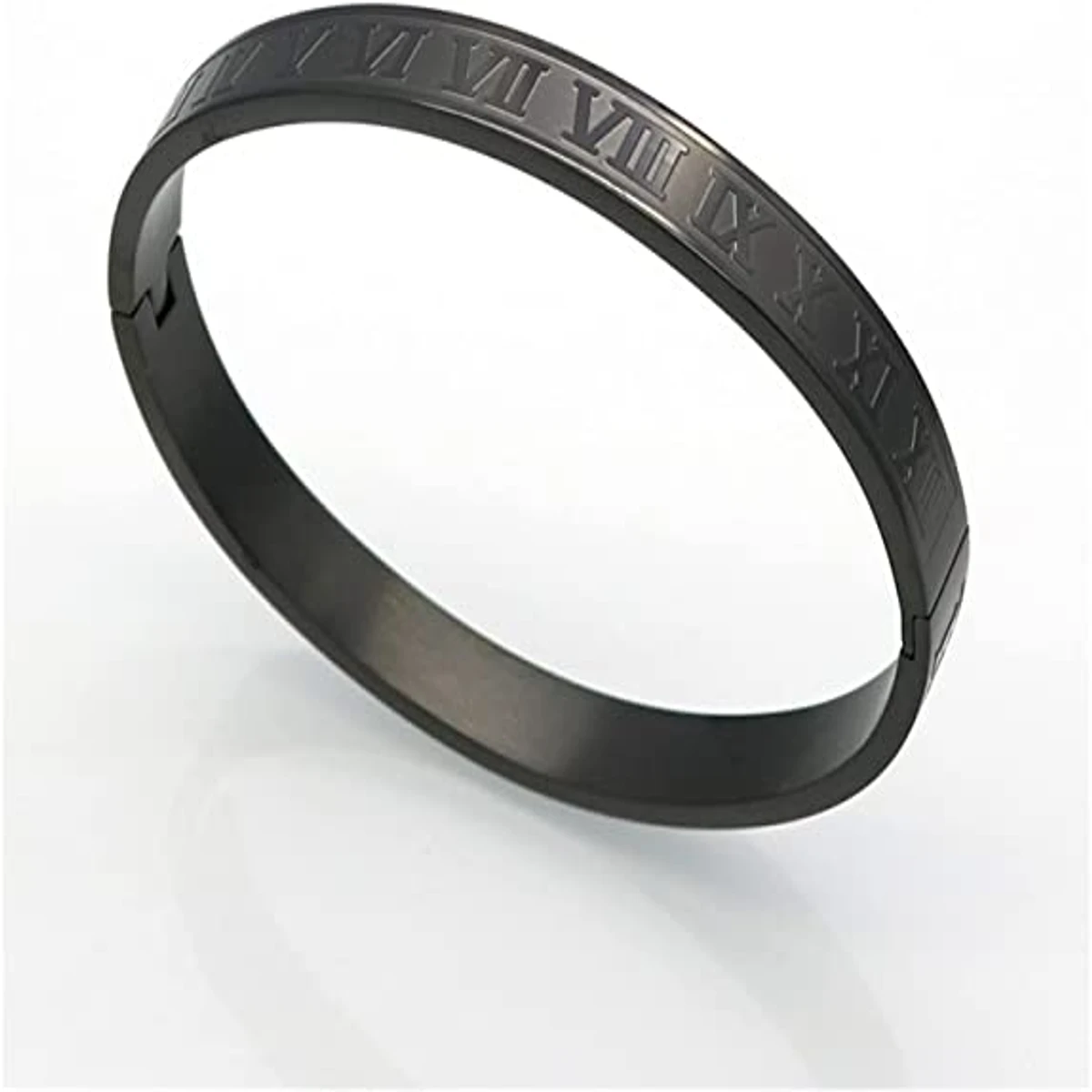 Black Roman Numeral Bracelet For Men