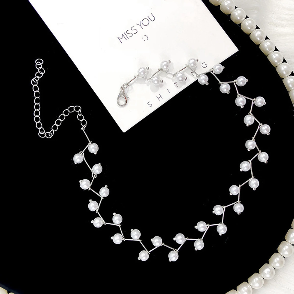 Korean Pearl Necklace Ins Girl New Fashion Women