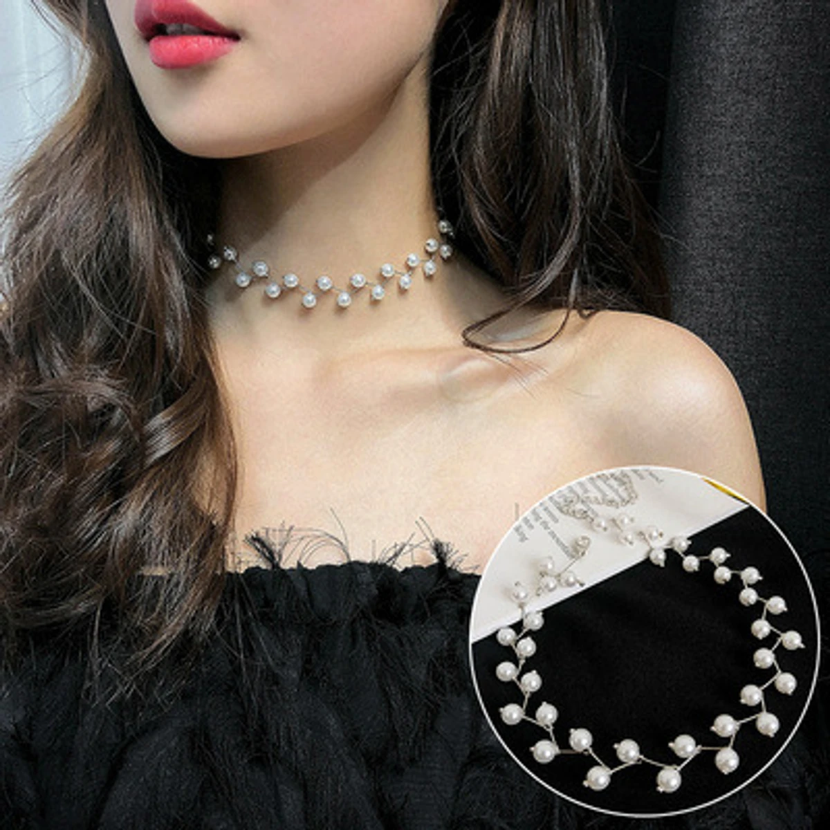 Korean Pearl Necklace Ins Girl New Fashion Women