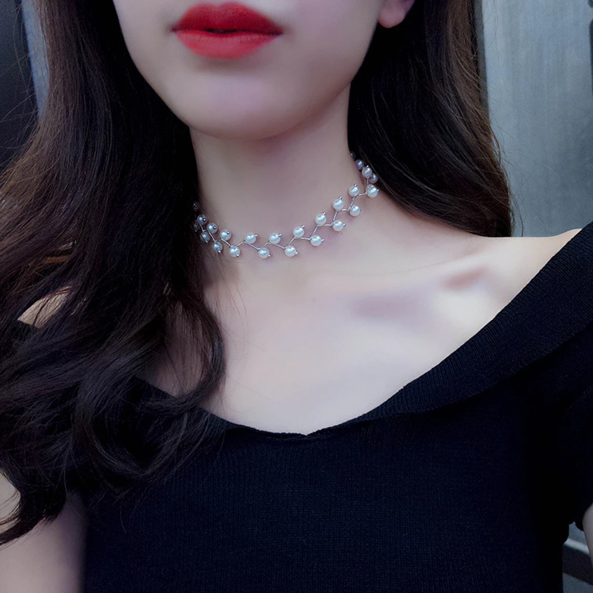Korean Pearl Necklace Ins Girl New Fashion Women