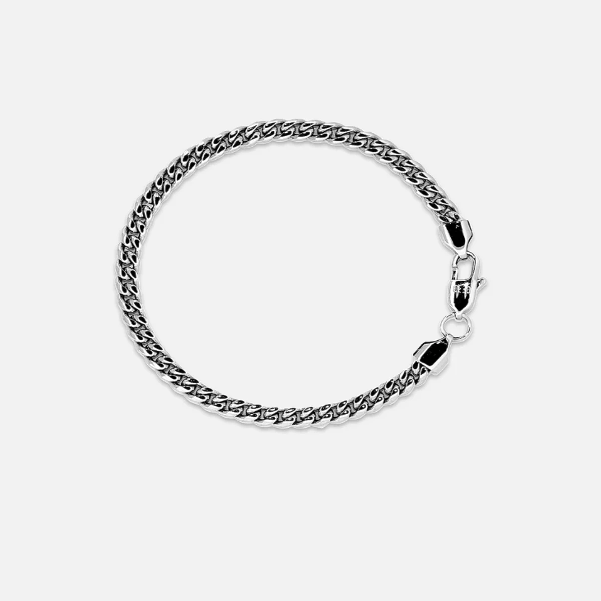 Silver Stainless Steel Bracelet For Men