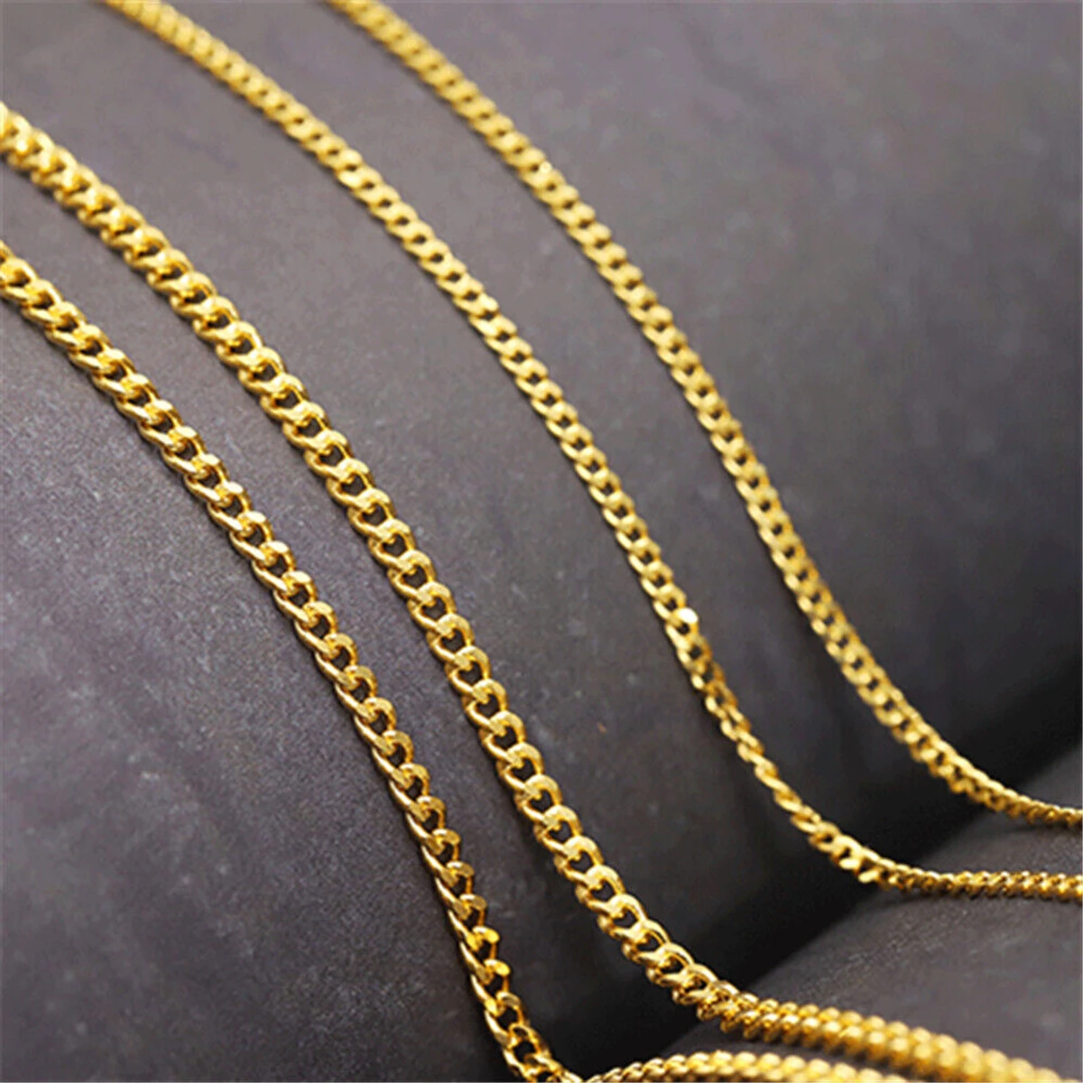 Fashion Woman 18k Gold Plated Stainless Steel Chain Necklace