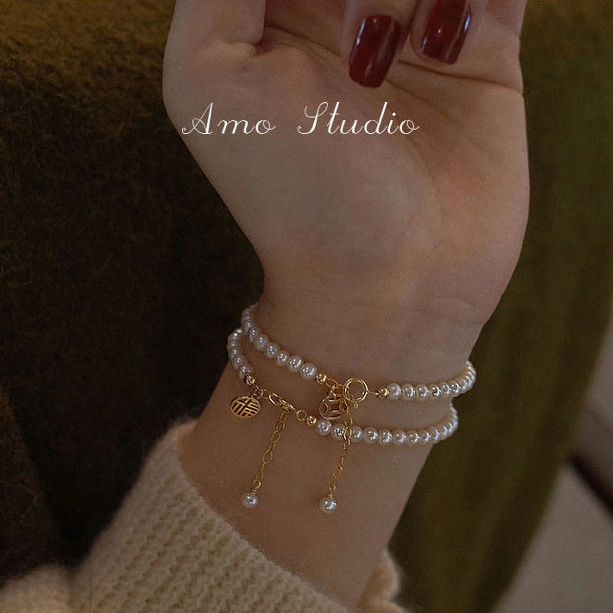 Simple Stylish Pearl Elastic Bracelet For Woman