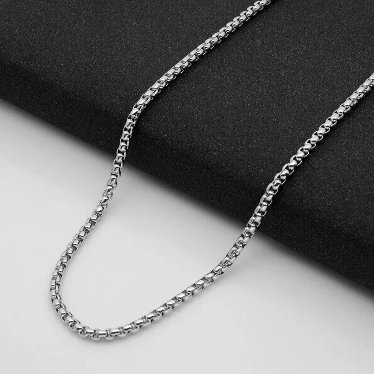 Round Rofe Link Stainless Steel Necklace Chain For Men Rofe Chain