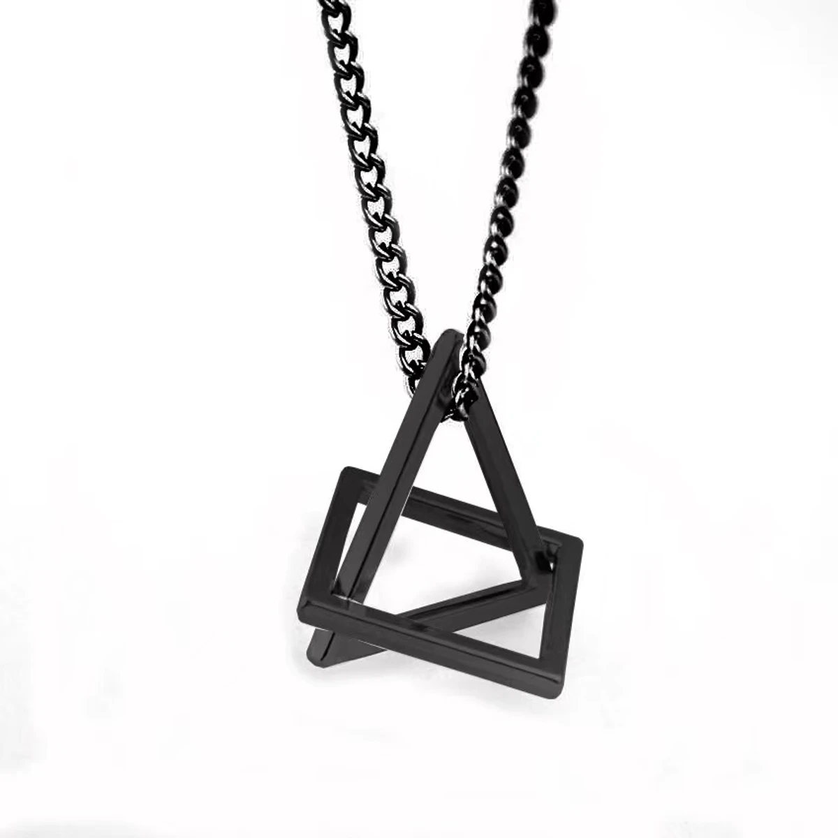 Square Triangle Square of David Jewelry Locket For Men & Women