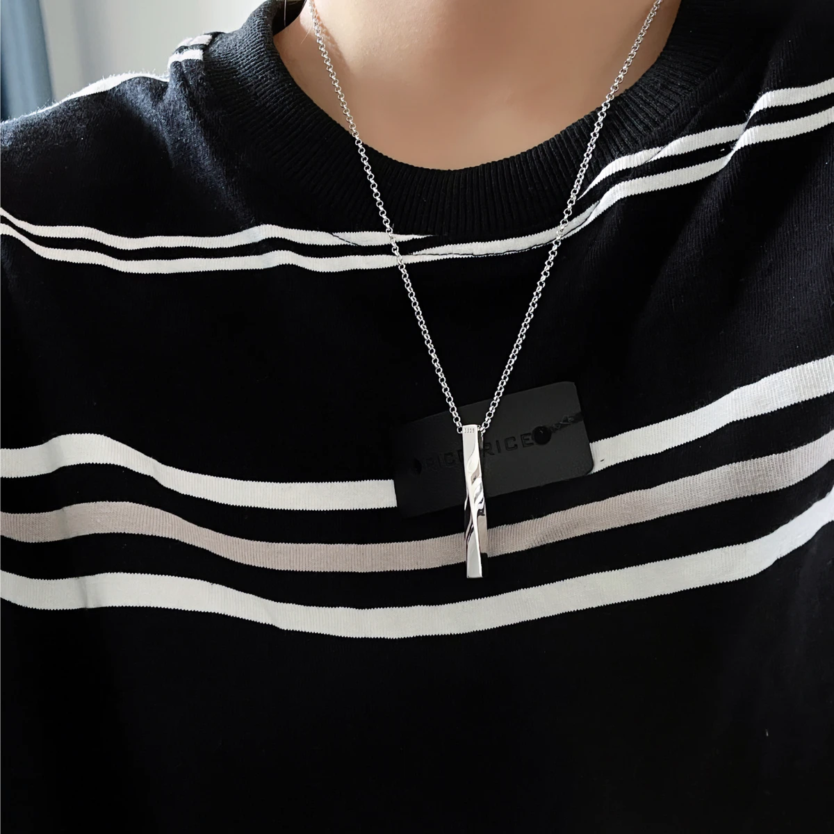 Fashionable Men Rectangle New Fashion Necklace