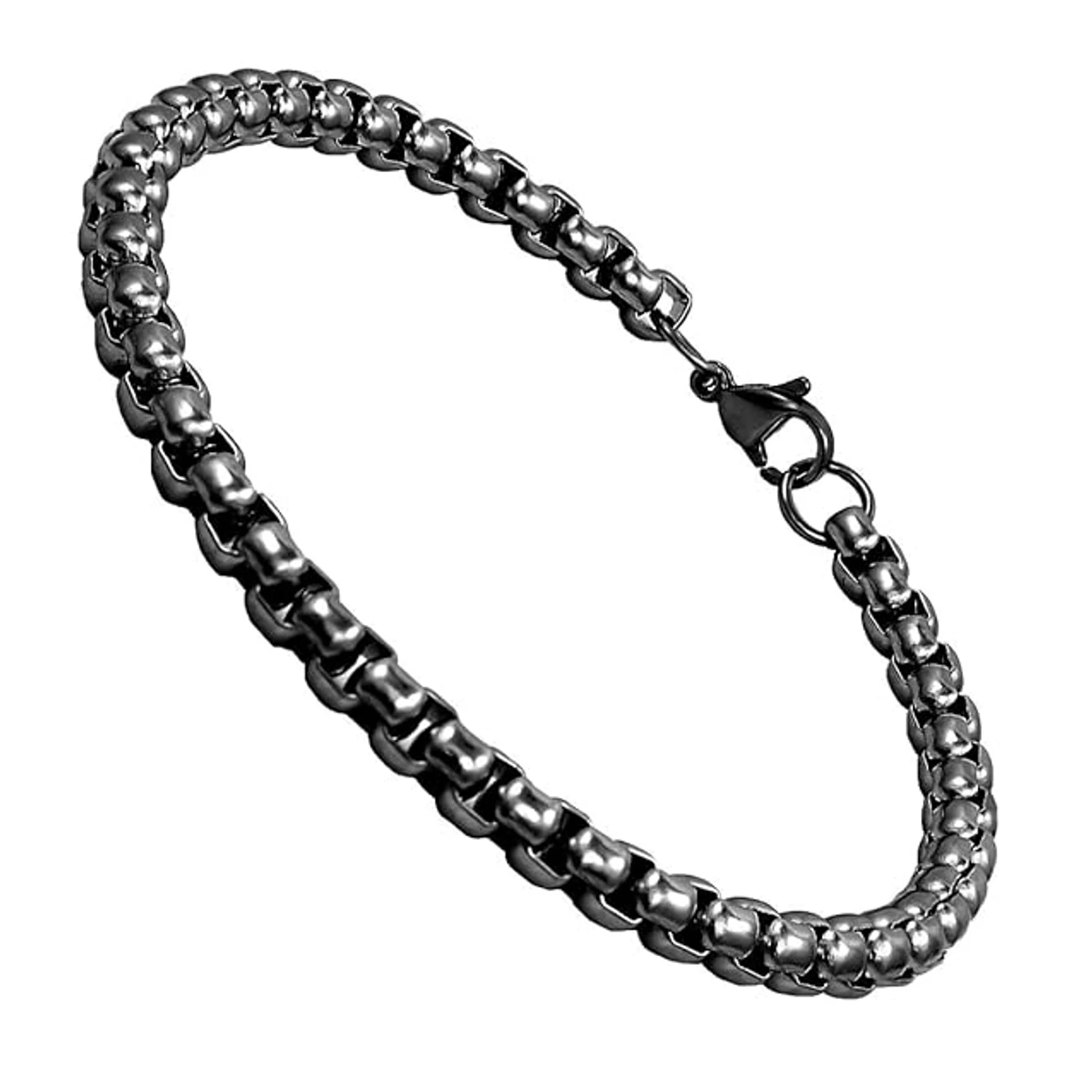 Stylish Black Box Chain Bracelet For Men