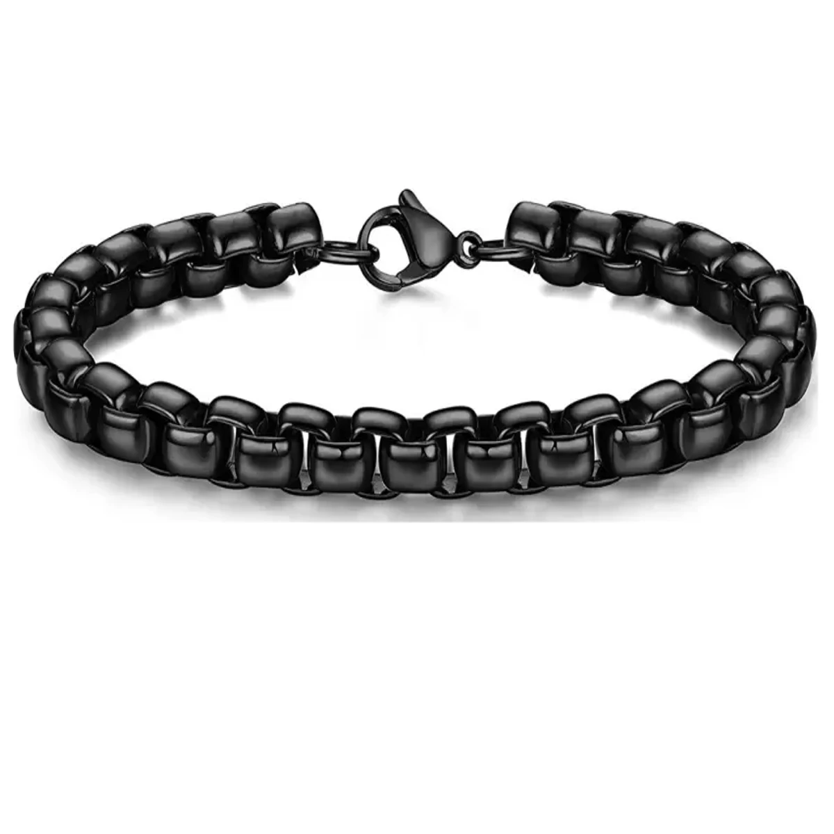 Stylish Black Box Chain Bracelet For Men