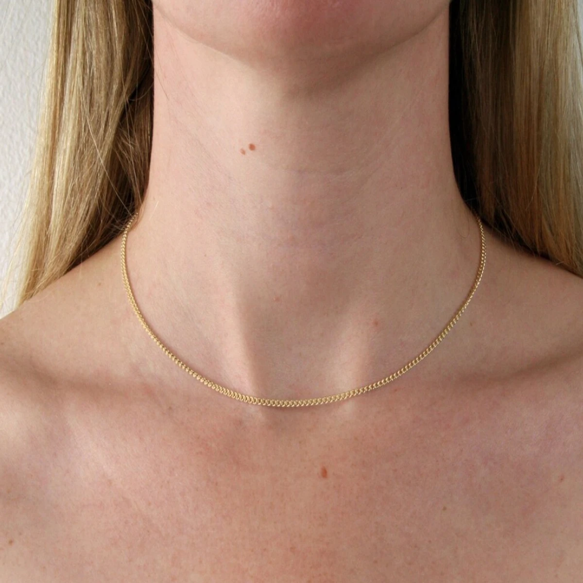 Classic Cuban Stylish Simple Chain For Woman- Golden