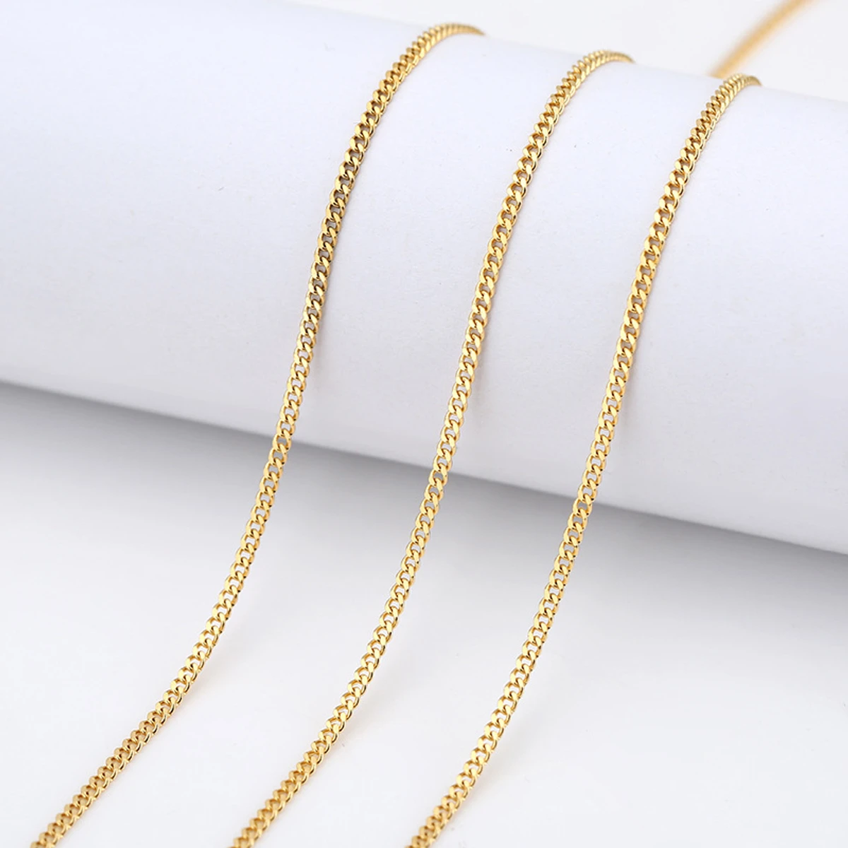 Classic Cuban Stylish Simple Chain For Woman- Golden