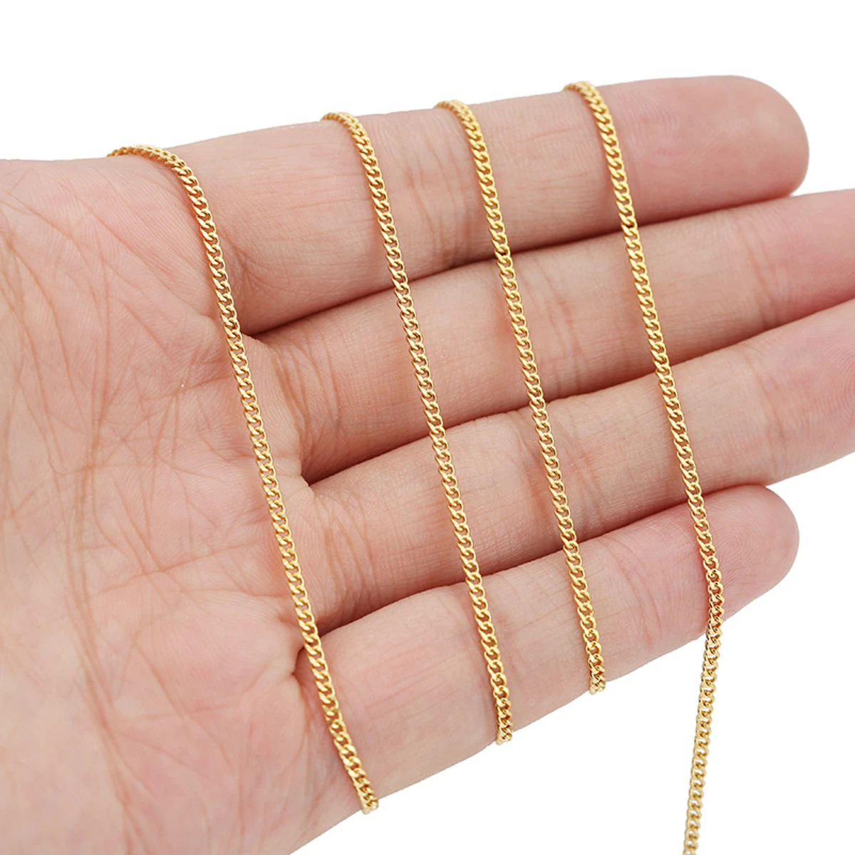 Classic Cuban Stylish Simple Chain For Woman- Golden