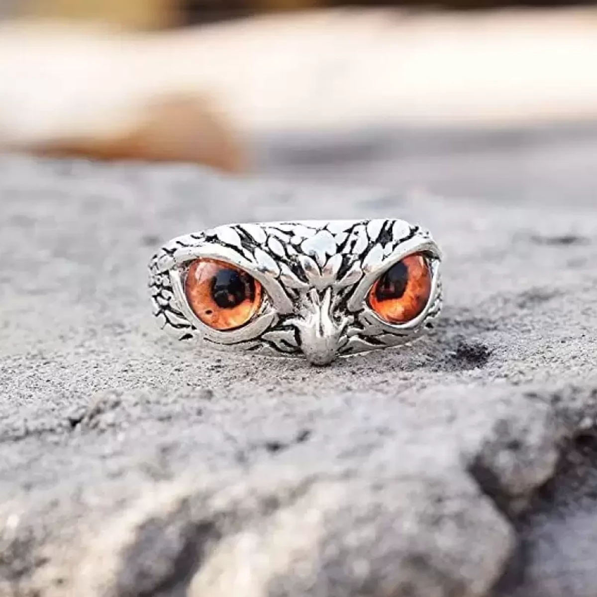 Owl Face Design Adjustable Unisex Fashion Finger Ring