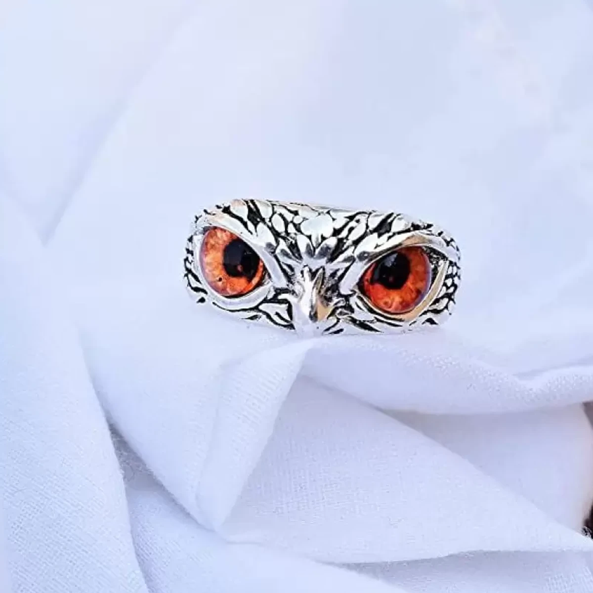 Owl Face Design Adjustable Unisex Fashion Finger Ring