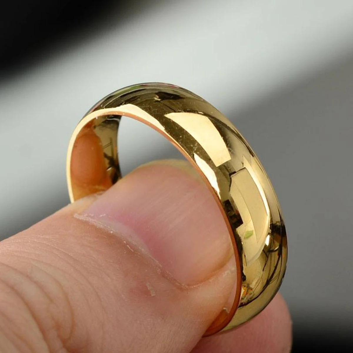 Stainless Steel Rings for Men Fashion Round Finger Ring