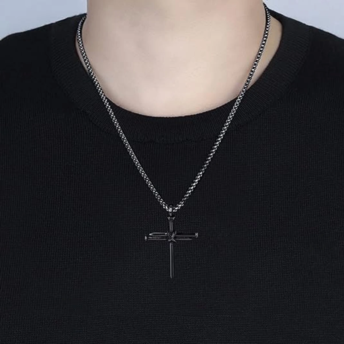 Fashionable Cross New Stainless Steel Necklace For Men