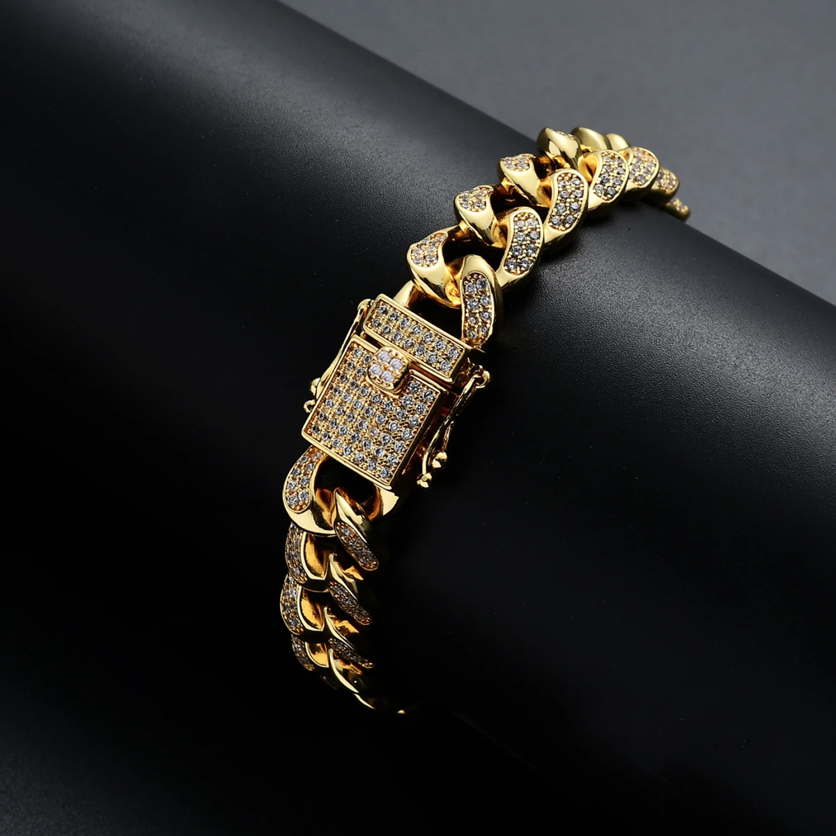 New Golden Stone Crystal Bracelet Set For Men - Bracelet For Men