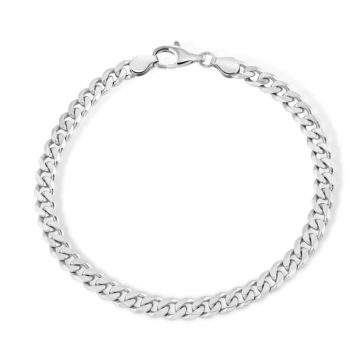 Silver Stainless Steel Chain Bracelets For Men