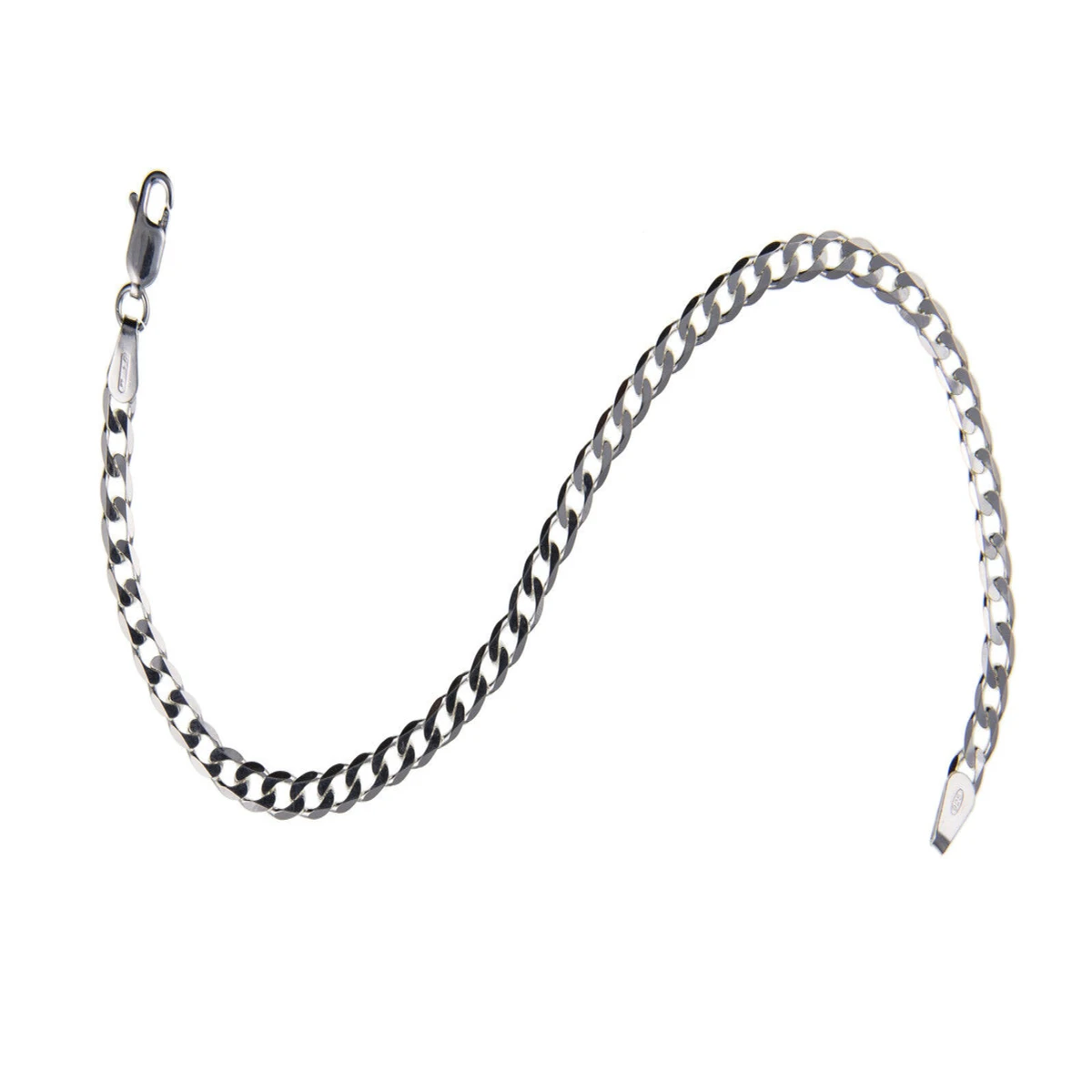 Silver Stainless Steel Chain Bracelets For Men