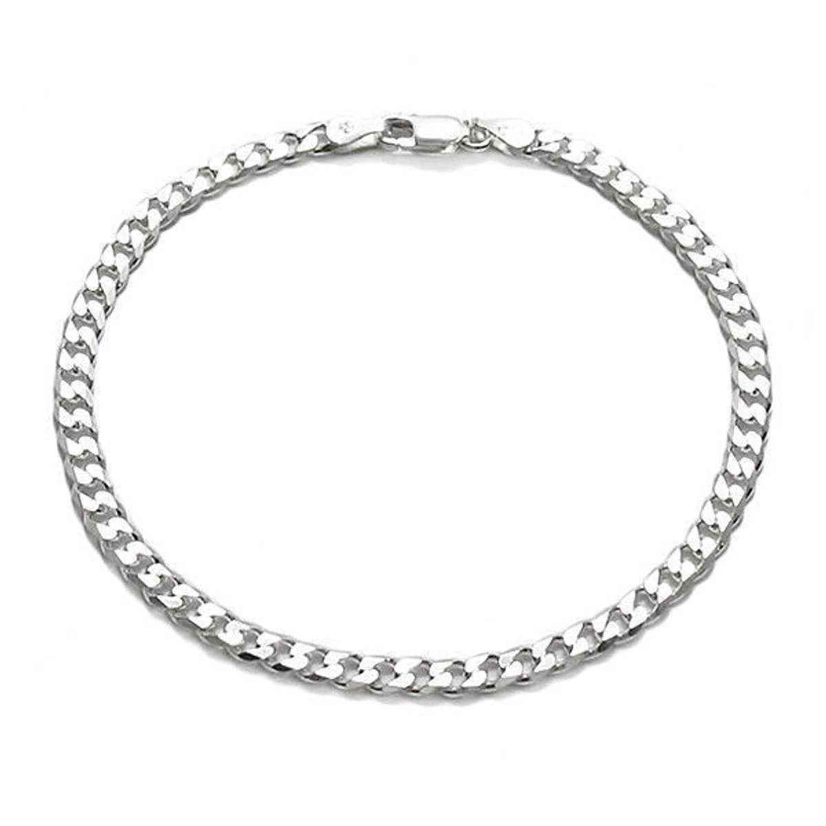 Silver Stainless Steel Chain Bracelets For Men