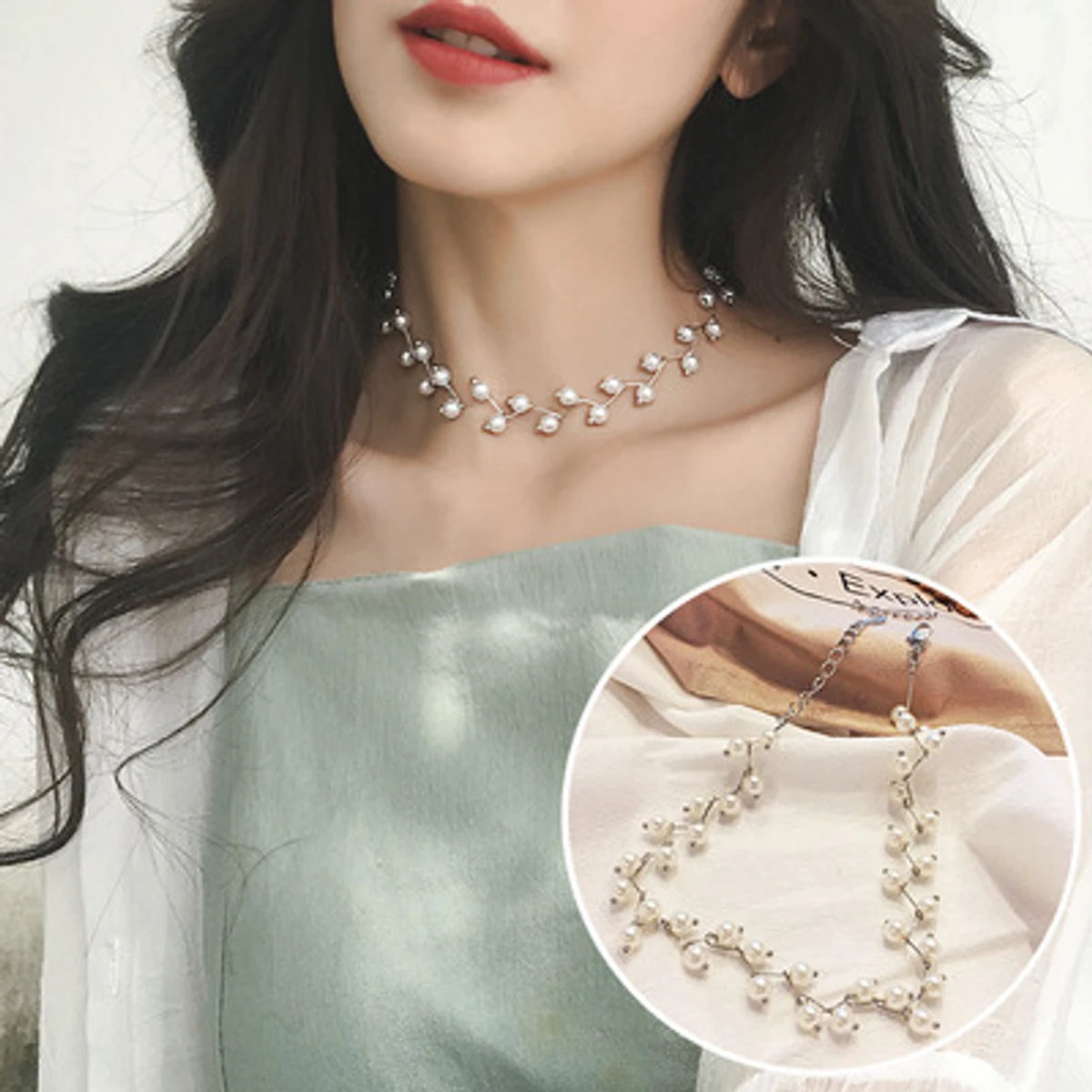 Elegant Delicate Pearl Clavicle Necklace for Women Fashion Girl Jewelry