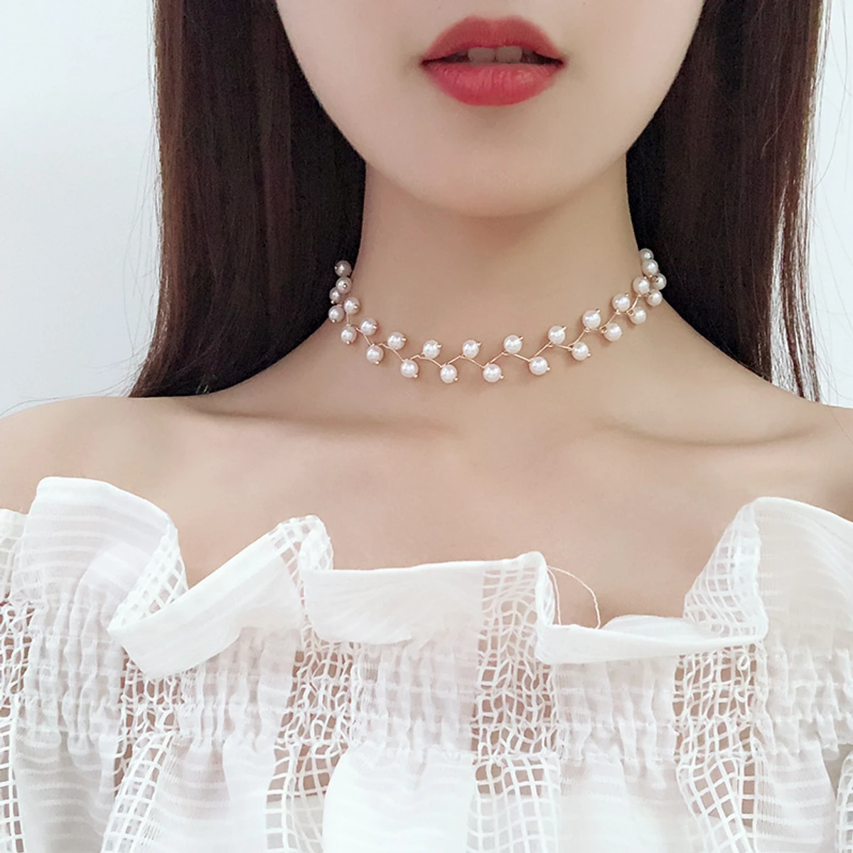 Elegant Delicate Pearl Clavicle Necklace for Women Fashion Girl Jewelry