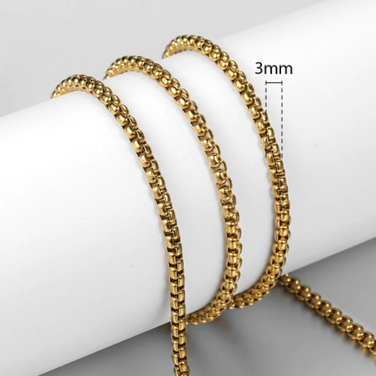 Stainless Steel Box Chain Necklace for Men