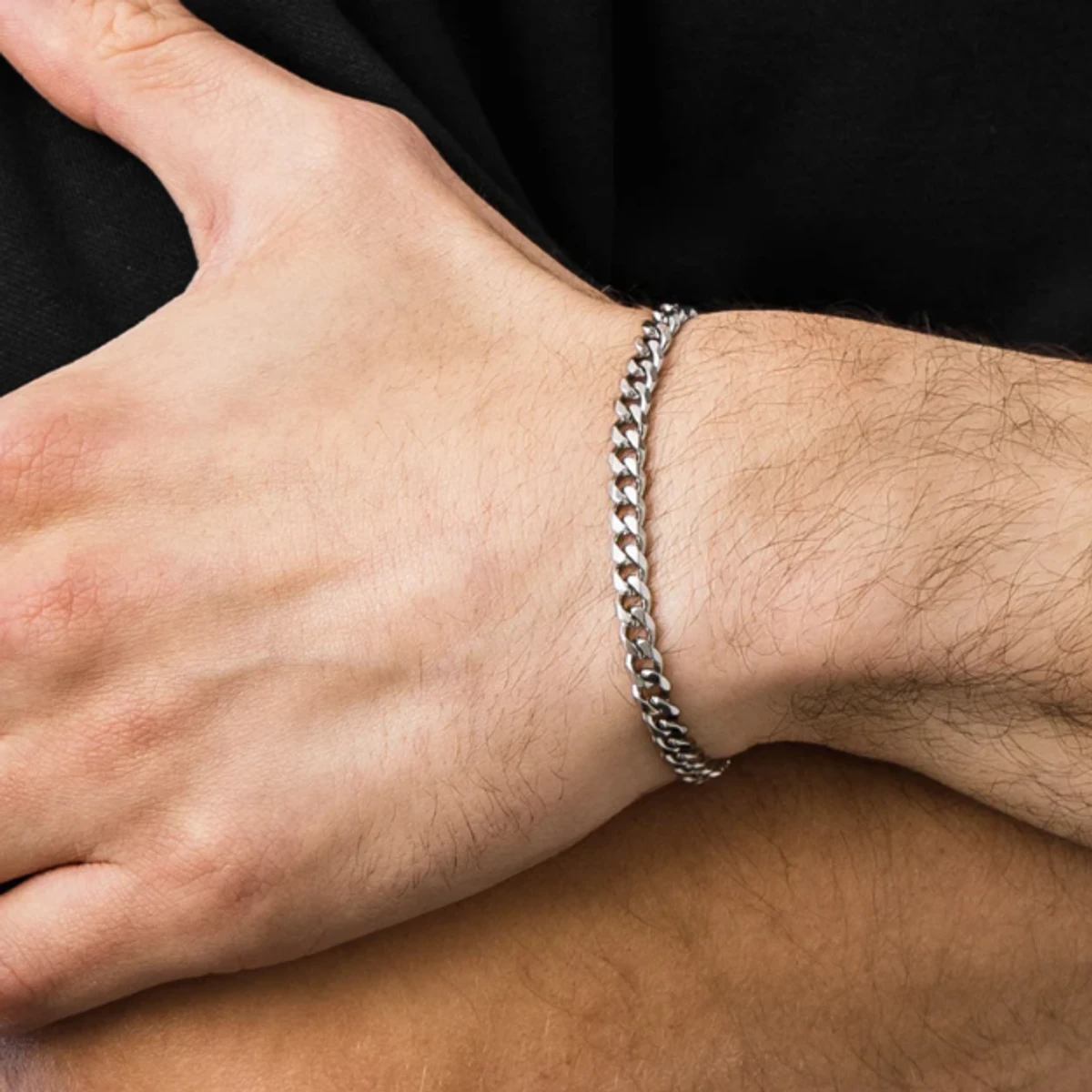 Stainless Steel Silver Bracelet For Men