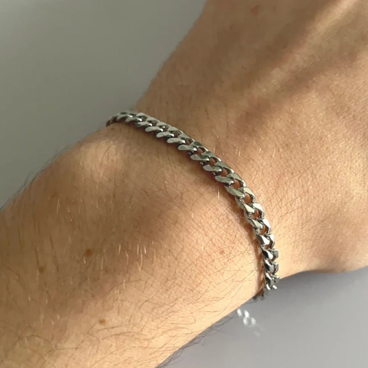 Stainless Steel Silver Bracelet For Men