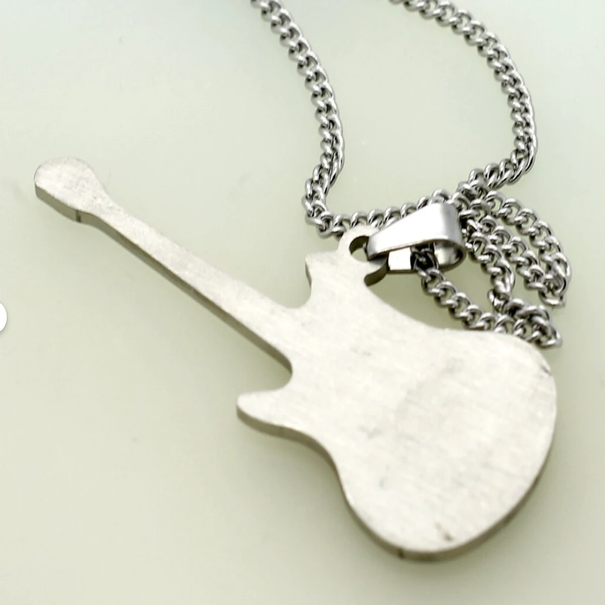 Stainless Steel Guitar Music Locket For Men Jewelry Gift