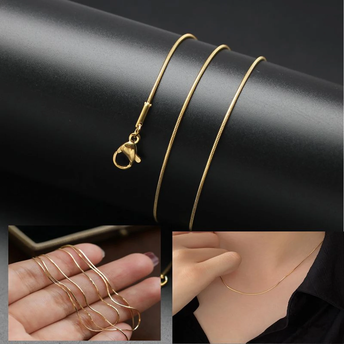 Flat Snake Neck Chain For Stylish Men