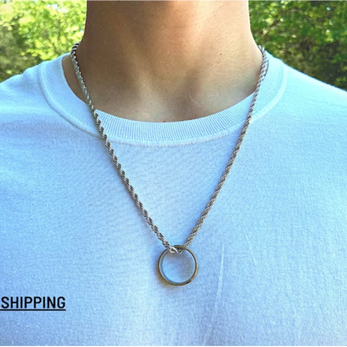 Stainless Steel Chain & Ring Locket For Men