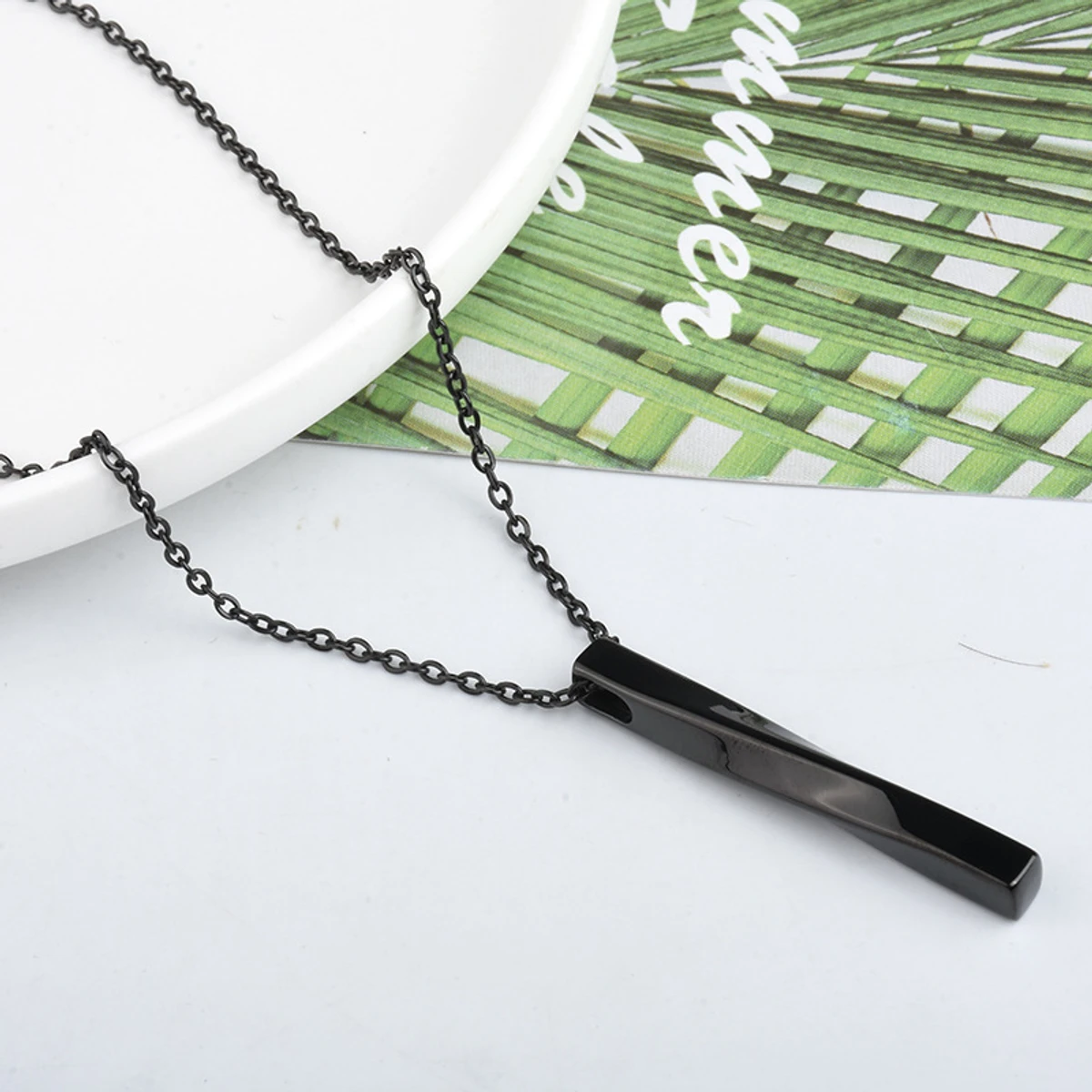 Style Accessories Men's Accessories Rectangle Necklaces Fashion Jewelry