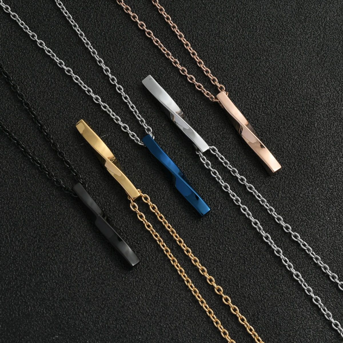 Style Accessories Men's Accessories Rectangle Necklaces Fashion Jewelry