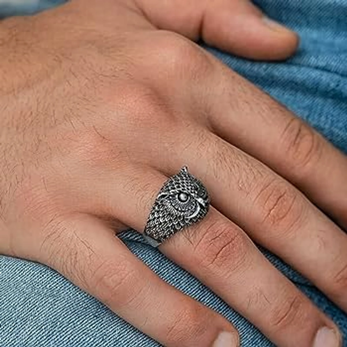 Classic Owel Finger Ring for Men Wedding Party