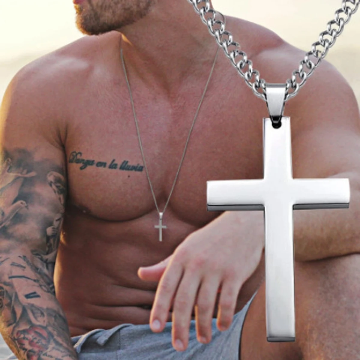 Cross New Stylish Steel Necklace For Men
