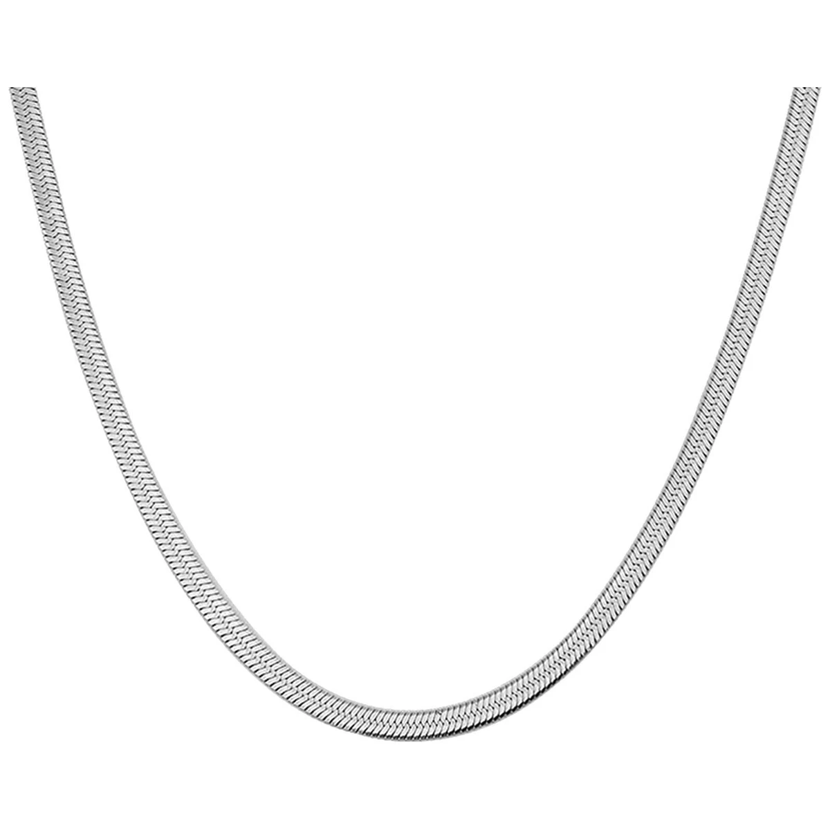 Silver Snake Stainless Steel Chain Necklace For Woman