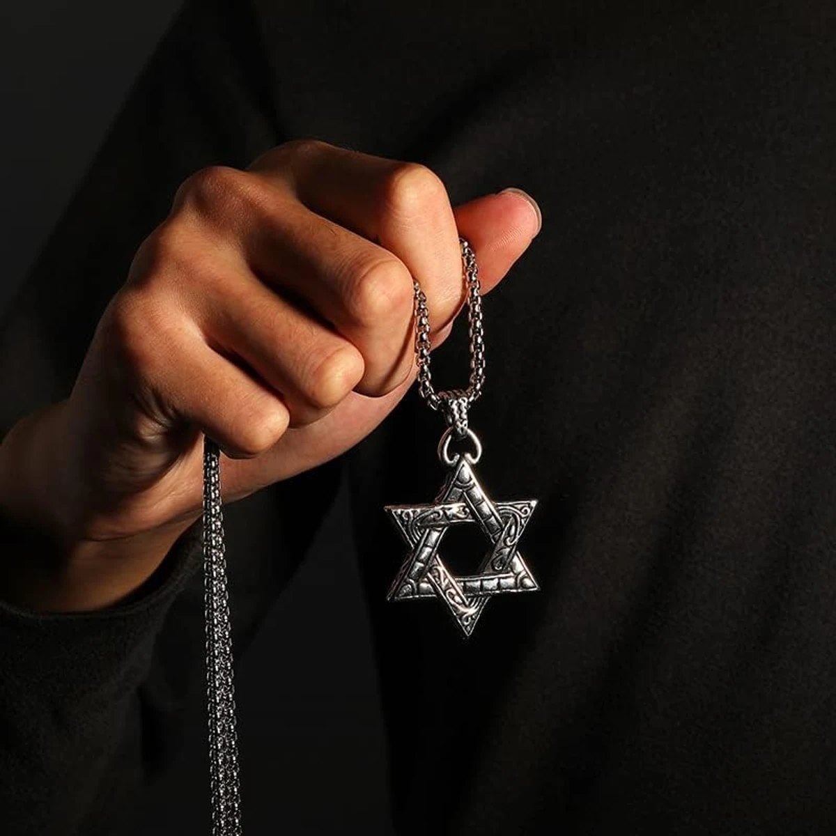 Star Of David Hexagram Necklace Jewelry Gift For men