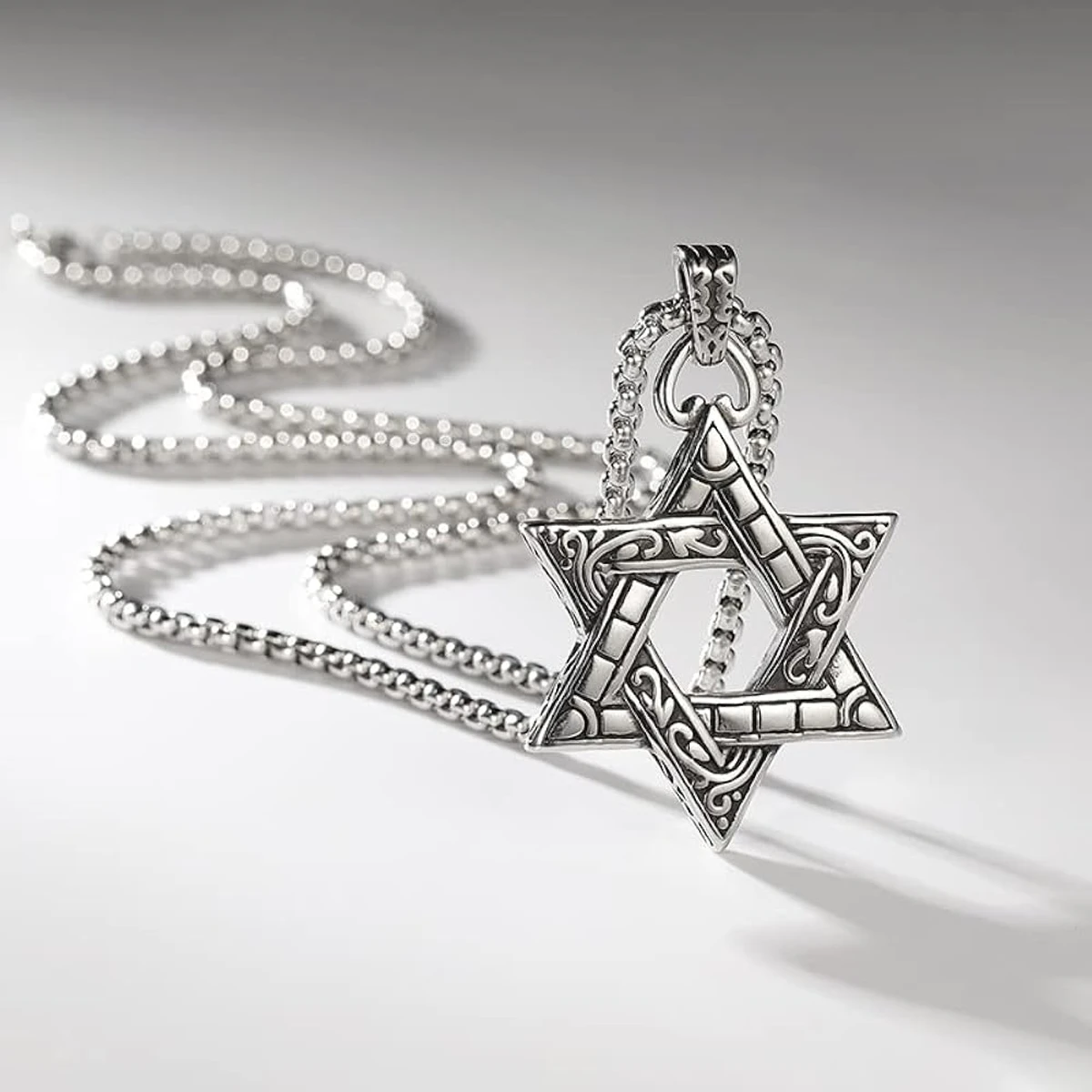 Star Of David Hexagram Necklace Jewelry Gift For men