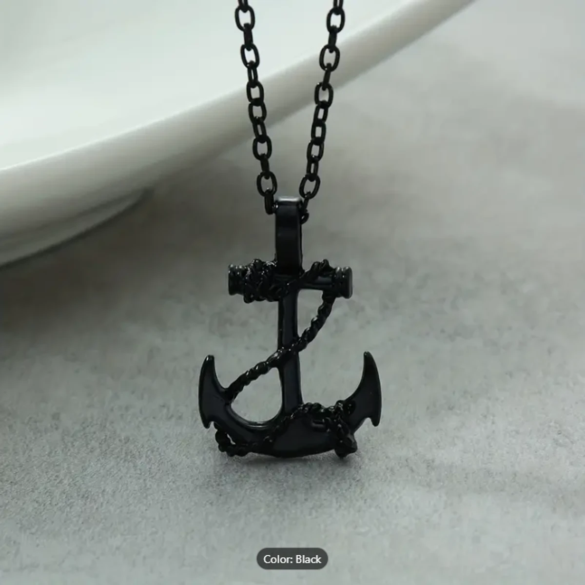 Stainless Steel Anchor Necklace Men Women Hip Hop Rock Jewelry Gifts - Image 4