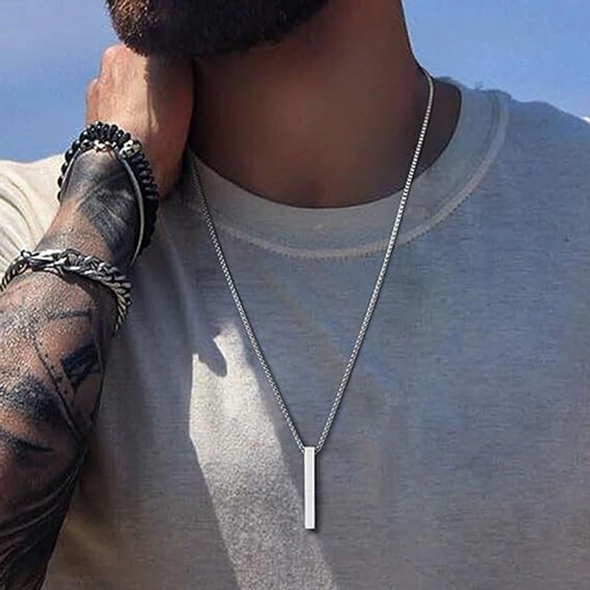 Silver Fashionable New Necklace for Men