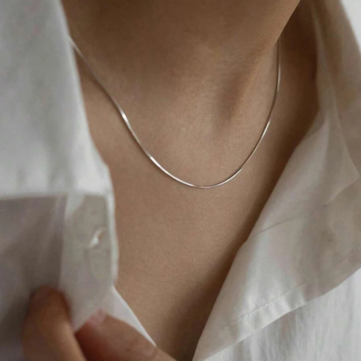 Snake Stainless Steel Chain Necklace For Women & Men