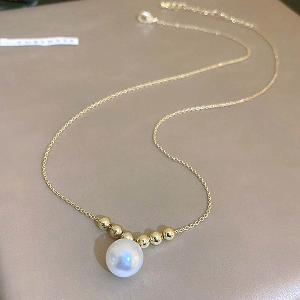 Korean Girls Ins Pearl Necklace Pendant Clavicle Chain