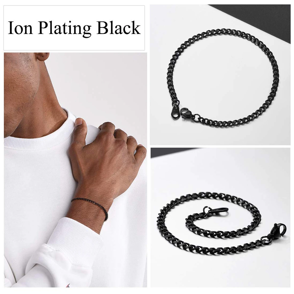 Black Fashion Man Jewelry Chain Bracelets