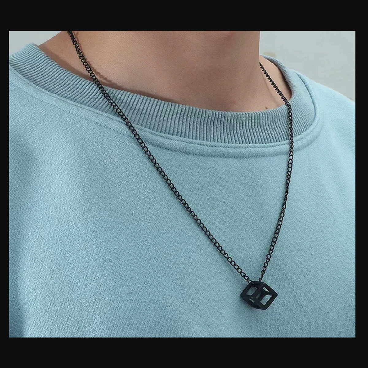 Black Color Chain Luddo Locket for Men