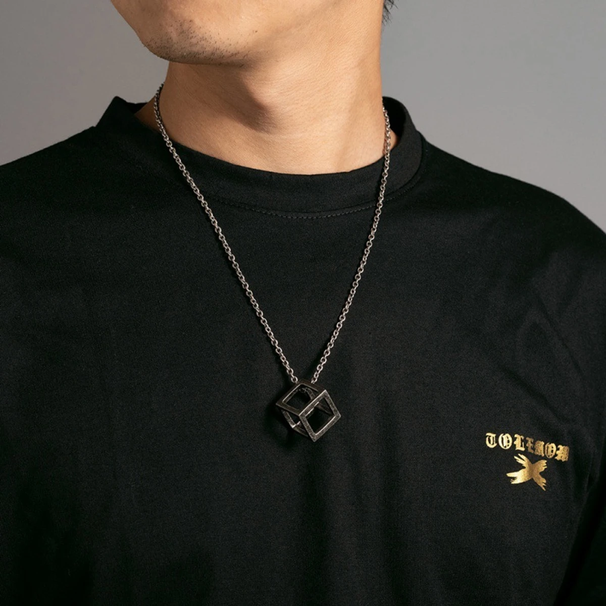 Black Color Chain Luddo Locket for Men